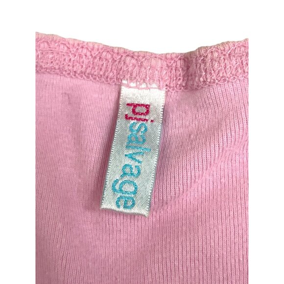 PJ Salvage X-Small Pink Short Sleeve V-Neck Cotton T-Shirt 85e - Picture 4 of 8